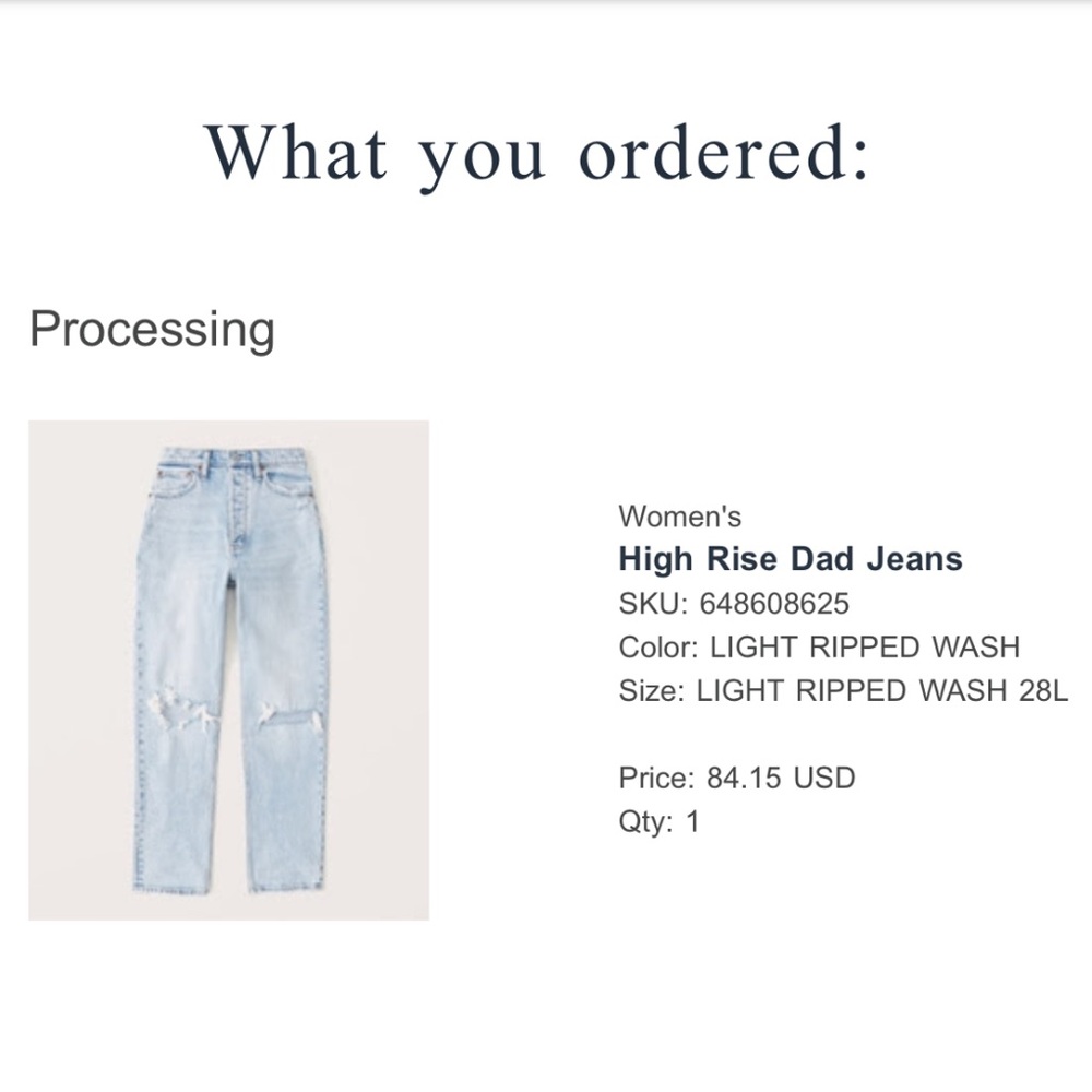 Abercrombie & Fitch High Rise Dad Jean